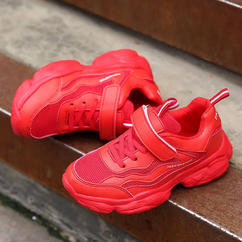 

CHILDREN'S Shoes New Style 2019 Spring And Autumn Children Sports Shoes Fashion BOY'S Mesh Casual Shoes Students Running Shoes