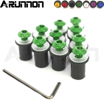 

For Honda CBR300R CBR 300R CBR1000RR CBR 1000RR CB1000F CB1000R Motorcycle Windshield Bolts Screw Nut Fastener Kit M5 5mm 10PCS
