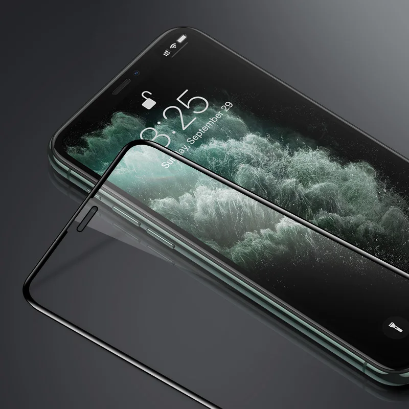 KUULAA 0,3 мм Полное покрытие защитное стекло для iPhone 11 Pro Max закаленное стекло Защита экрана для iPhone 11 Pro стекло - Color: Full Screen