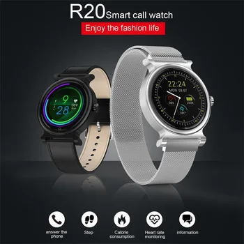 

R20 Smart Call Watch Heart Rate Blood Pressure Bluetooth Call Voice Control Motion Fitness Tracker IP67 Waterproof Smart Band