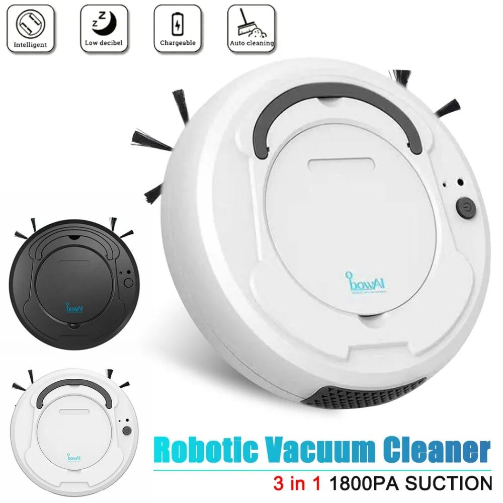 Robotic Vacuum Cleaner 1800Pa Multifunctional Smart Floor Cleaner 3-In-1 Auto Rechargeable Smart Sweeping Robot Dry Wet Cleaner