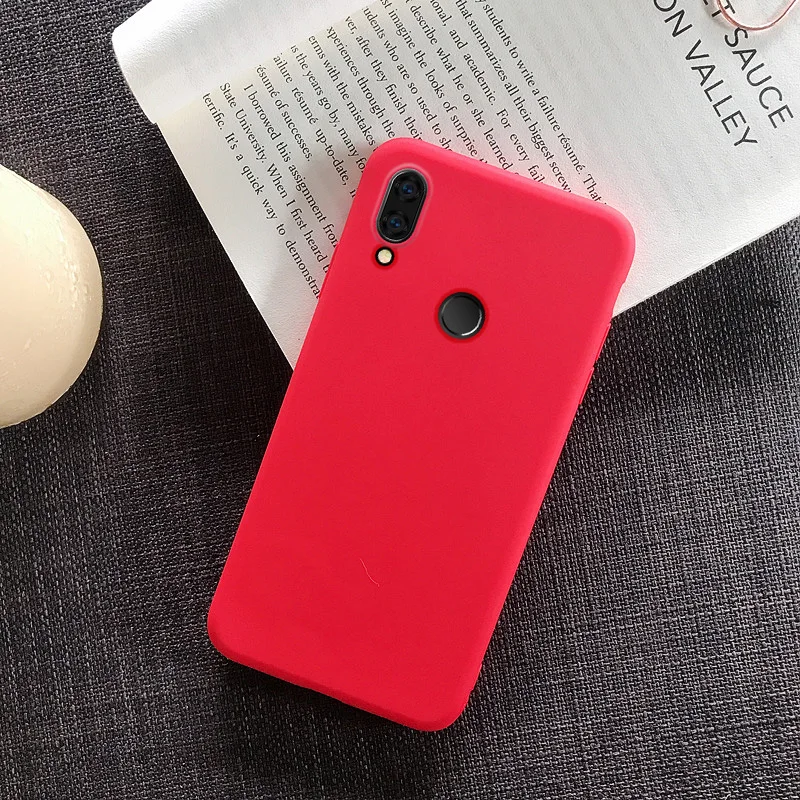 Яркий однотонный силиконовый чехол для Xiaomi Redmi Note 8 7 7A 6 6A 5 5A 4 4X K20 Pro Go Coque модный Матовый Мягкий ТПУ чехол для телефона - Цвет: red