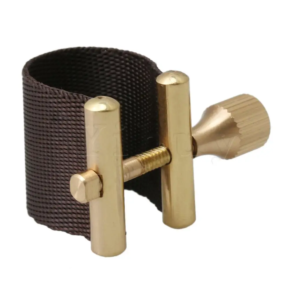 Dark Brown Golden Yibuy альт саксофон мундштук ligature крепеж аксессуар металлическая головка - Цвет: Dark Brown Golden