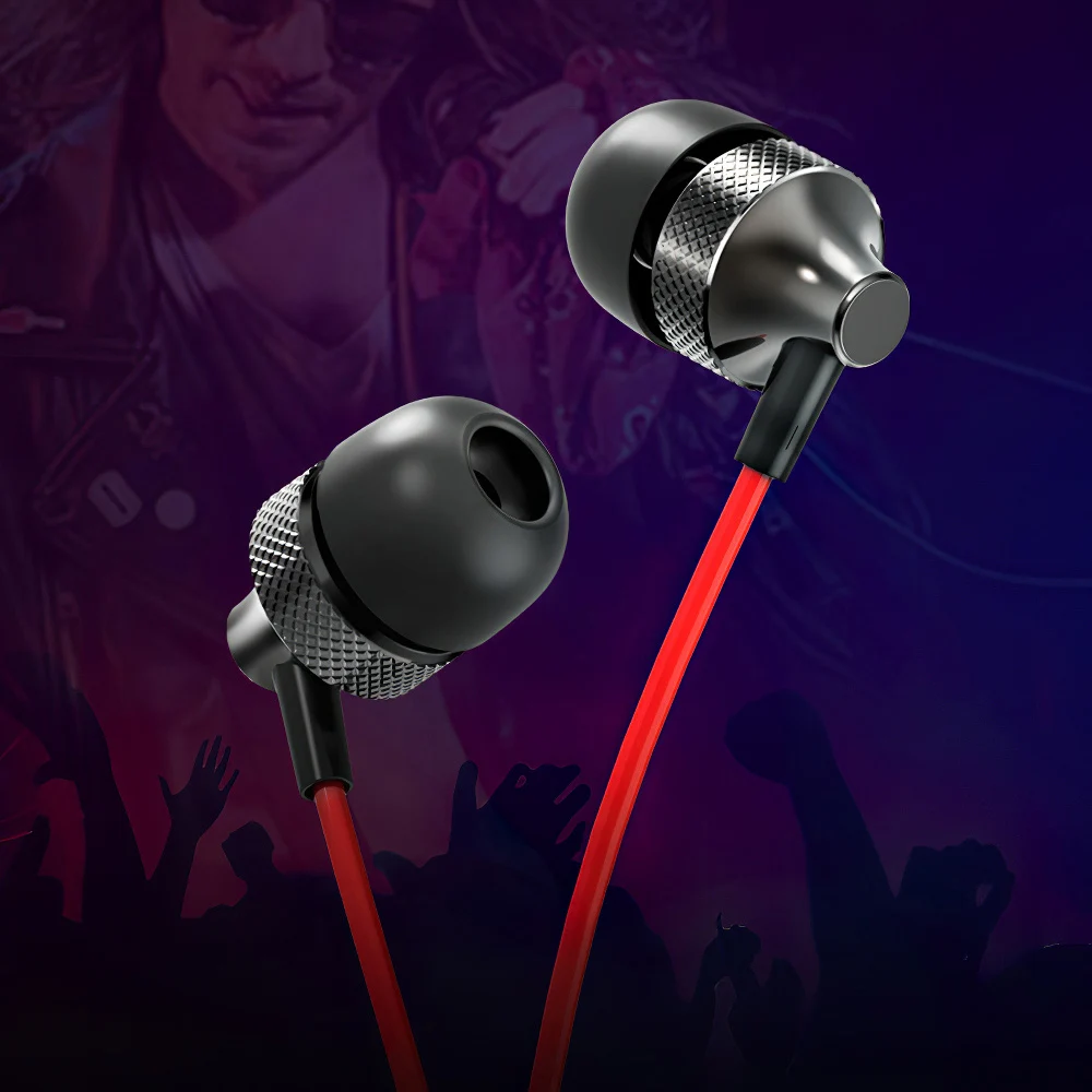 Universal Wired Earphone 3 5mm Metal In Ear Subwoofer Micro Headset Sport Music Earbuds For iPhone Xiaomi Compatible Portable