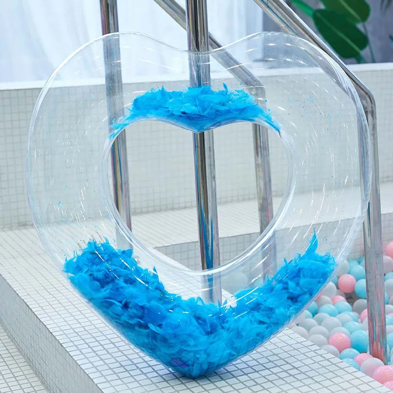 Inflatable Sweet Feather Heart Swimming Rings laps Giant Pool party Lifebuoy Float Mattress Swimming Circle Armpit Ring