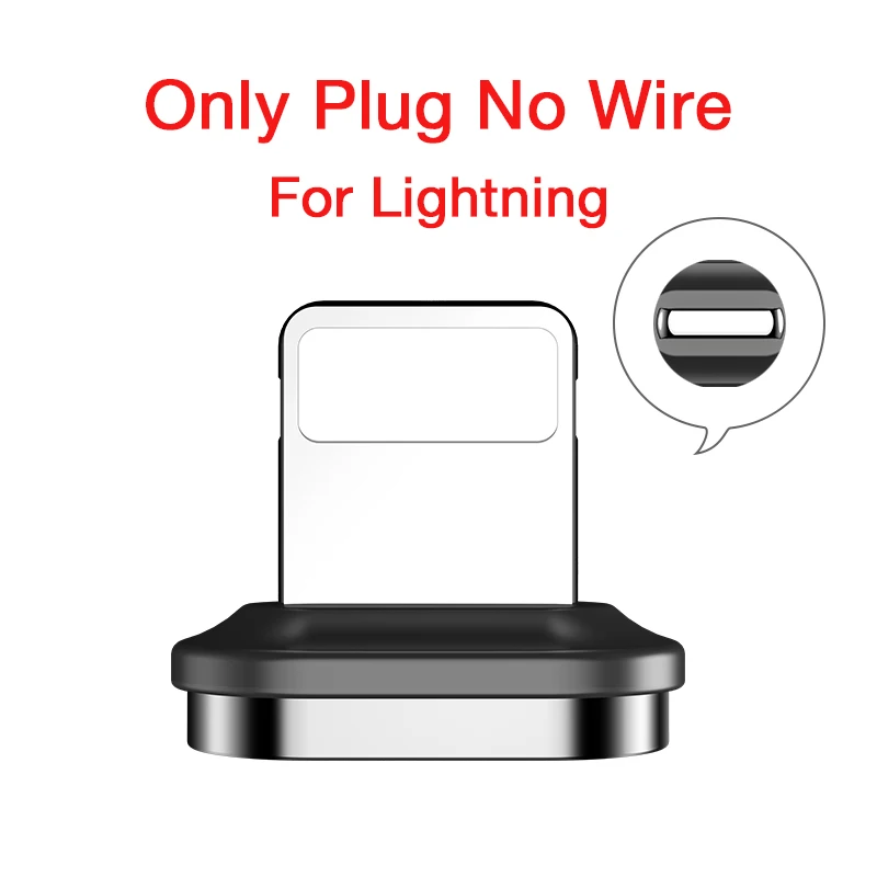 Магнитный кабель Cafele для iPhone Micro type C USB кабель для зарядки дата передачи цинковый сплав QC 3,0 Для Xiaomi huawei samsung - Цвет: Plug for ios