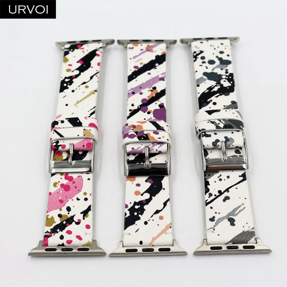 Ремешок URVOI для Apple Watch series 6 SE 5 4 3 2 1 ремешок из микрофибры с рисунком граффити iWatch