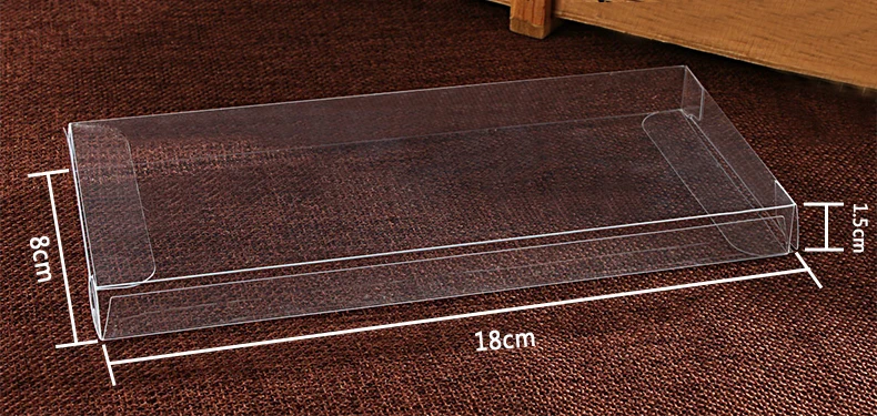

30pcs 1.5*8*18cm clear plastic pvc box packing boxes for gifts/chocolate/candy/cosmetic/cake/crafts square transparent pvc Box