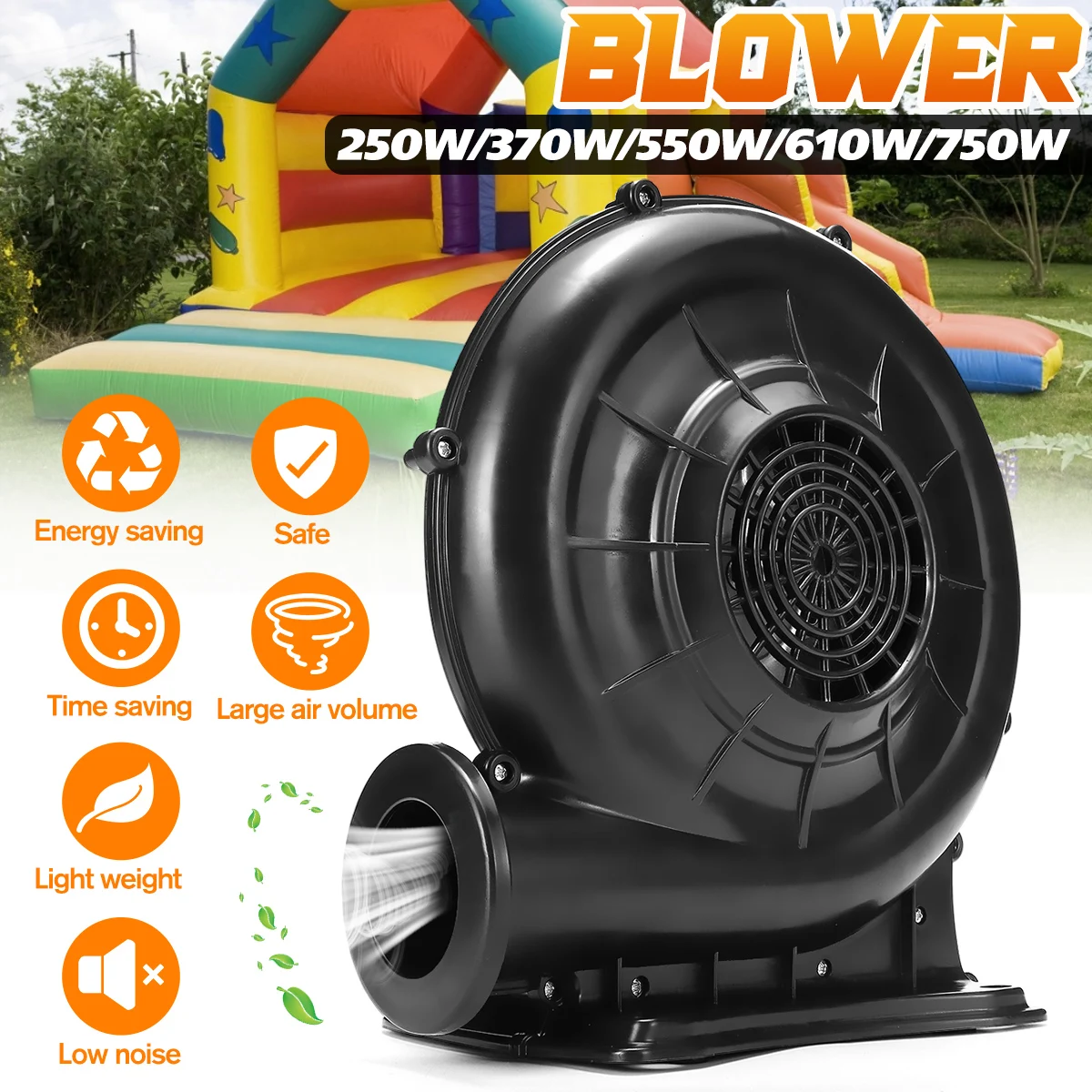 PROD 4000244027760 250W-750W Efficient Electric Air Blower Pump Fan
Powerful Blower Machine Pump Inflatable Screen Blower for Wedding Party