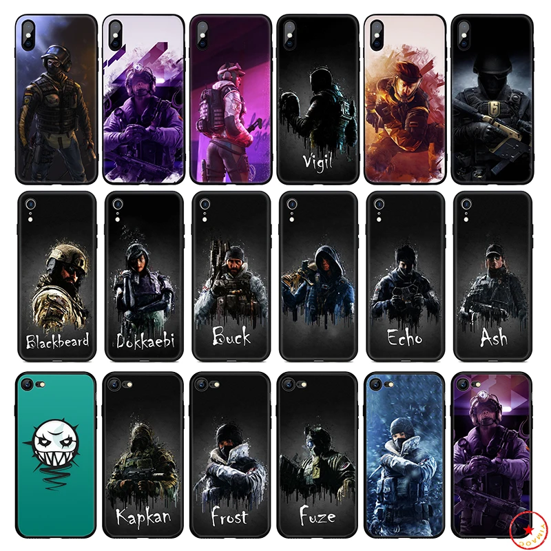 Мягкий силиконовый чехол для телефона rainbow six iPhone 11 Pro Xs Max X или 10 8 7 6S Plus 5 5S SE Xr 6 7Plus |