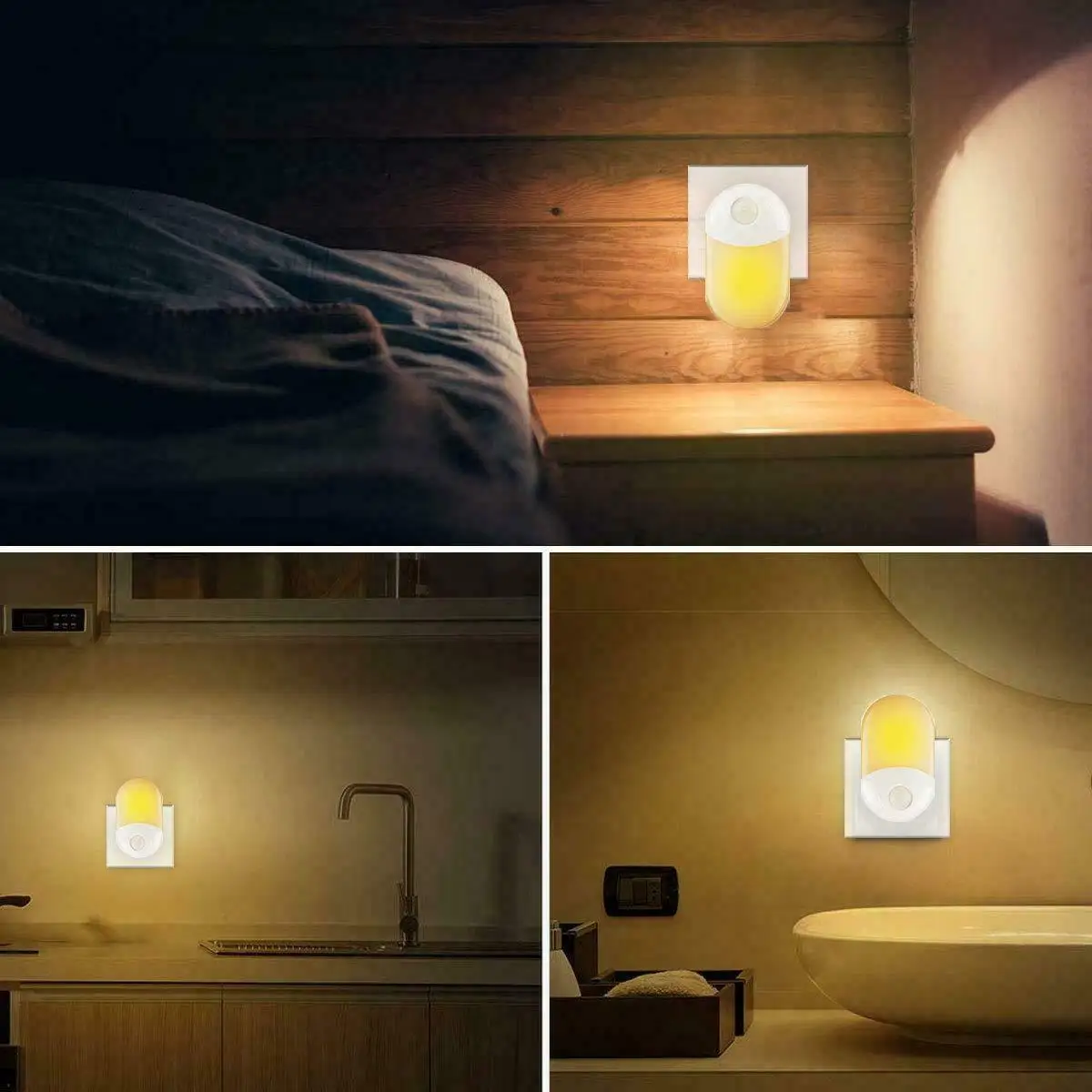 Dusk to Dawn Automatic LED Night Light Wall Plug In Dusk to Dawn Sensor Light Lamp Warm White US/UK/EU Plug dinosaur light