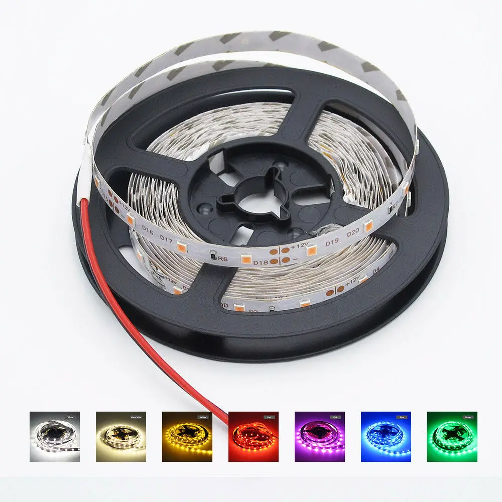 16 футов 5 м 300 Светодиодная лента 3528 SMD rgb-лента рулон водонепроницаемый IP65 DC 12V |