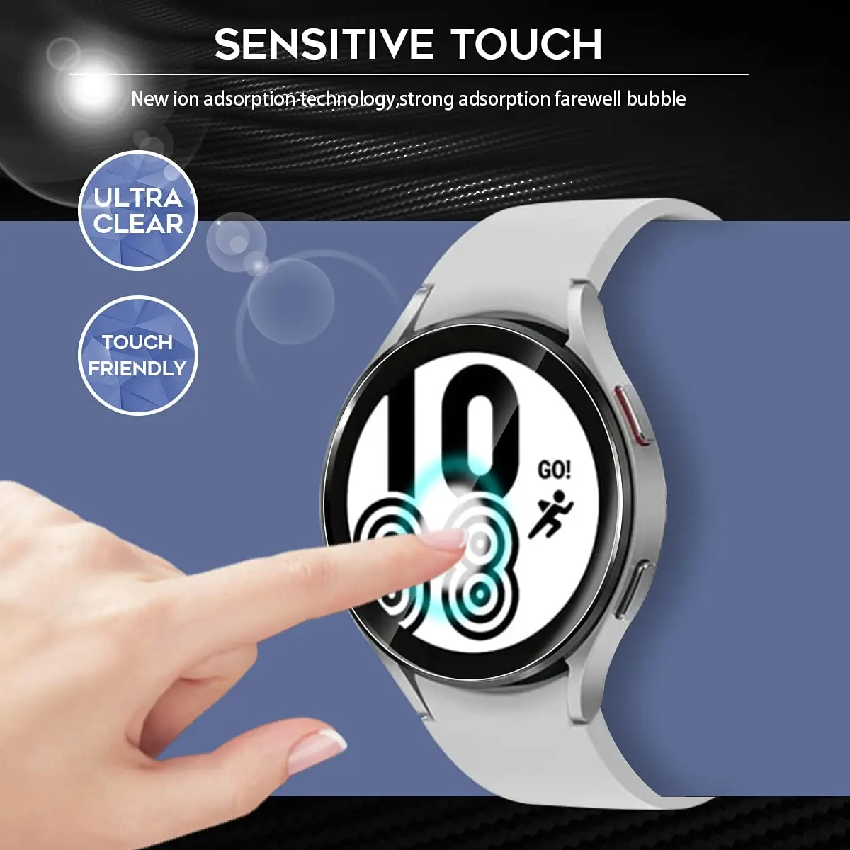 Tempered Glass for Samsung Galaxy Watch 4 40mm 44mm Screen Protector Anti-Scratch for Galaxy Watch 4 Smartwatch (1/2/3/4/5)PCS