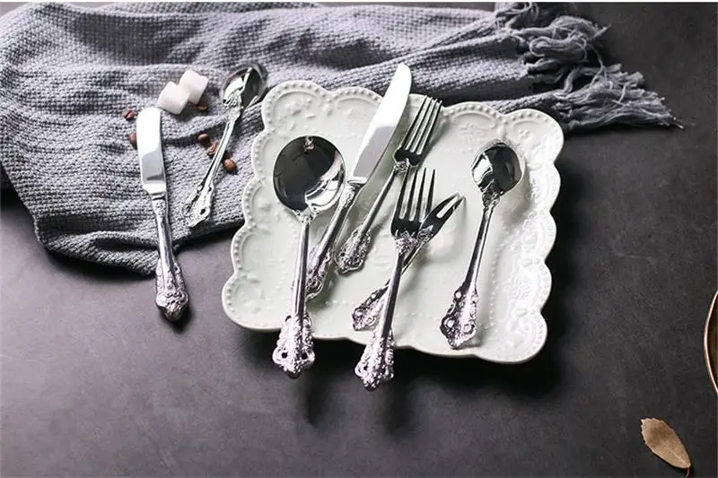 silver dinnerware set (2)