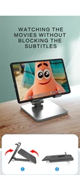 Suporte universal da tabuleta, suporte do telefone móvel, dobramento de mesa da liga de alumínio, apropriado para o apoio do telefone móvel do ipad