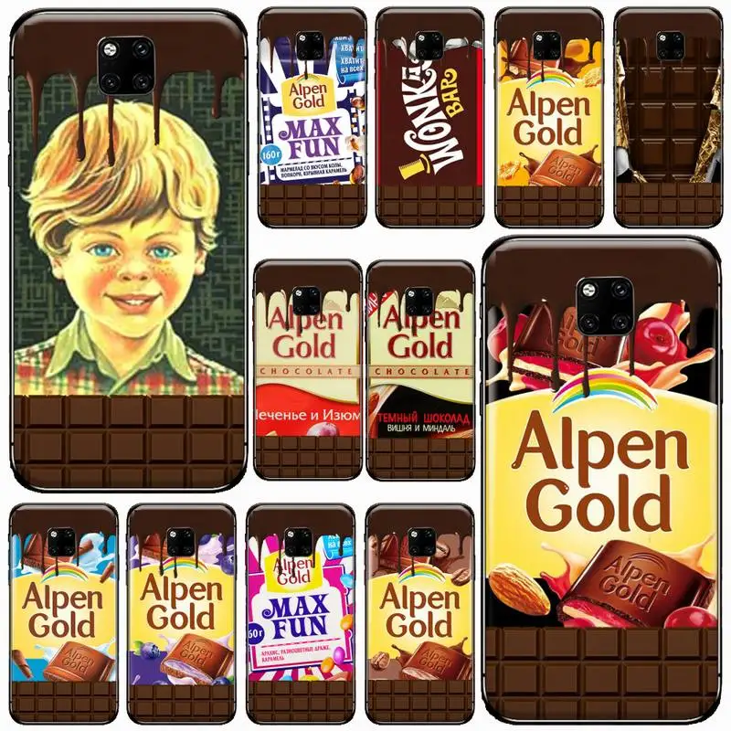 

chocolate Phone Case For Huawei P 9 8 10 40 Mate 30 Honor 8 8A 20 20s 9x nova 6se 5t Y9s PSMART lite pro 2017