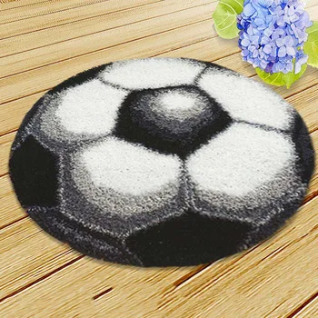 

Football Mat DIY Embroidery Latch Hook Rug Kits For Needlework Bear Stars Cushion Latch Hook Handmade Crafts Isolon In Rolls F