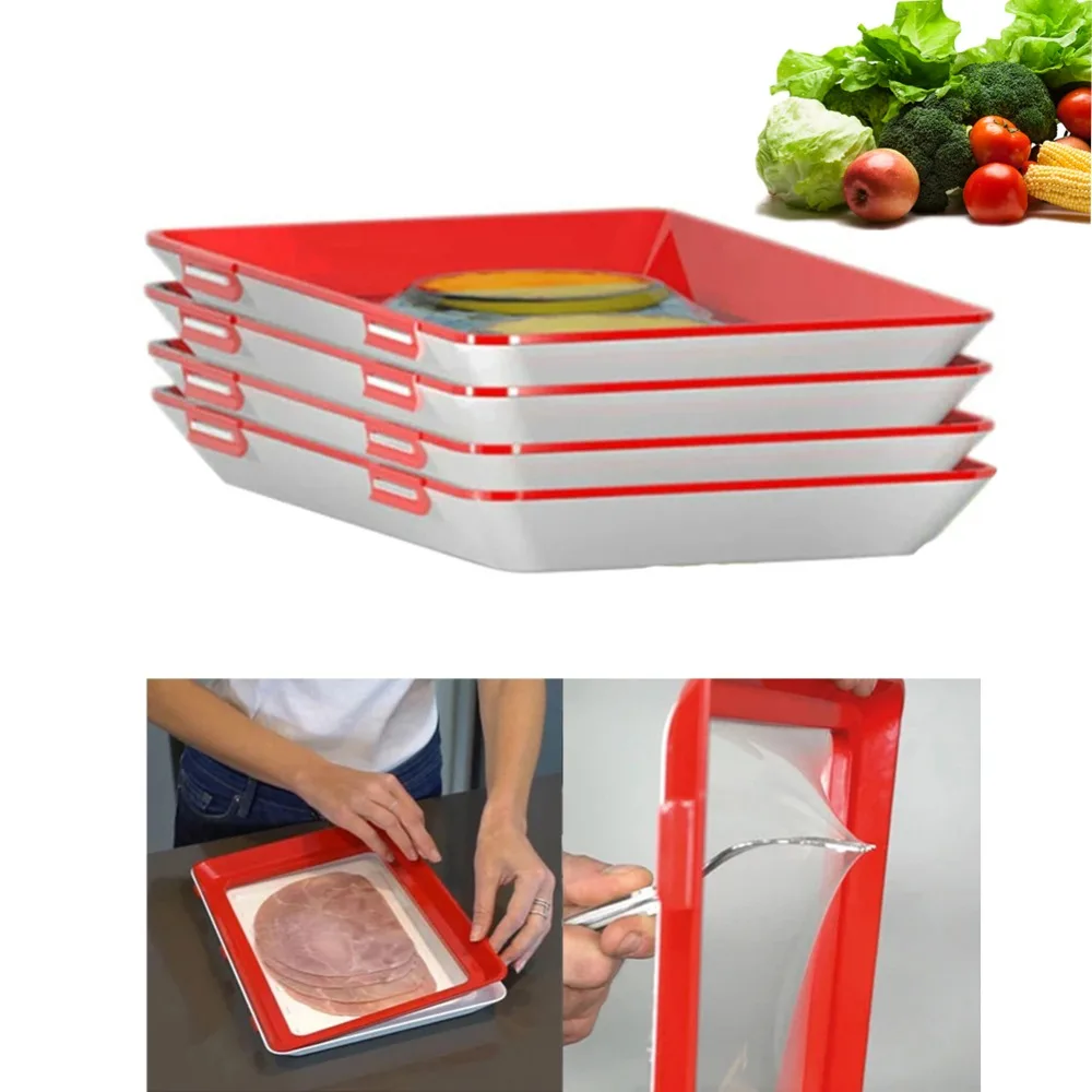 Clever-Tray-Creative-Kitchen-Items-Food-Storage-Container-Set-Fresh-Microwave-Cover-Food-Preservation-Tray-Storage
