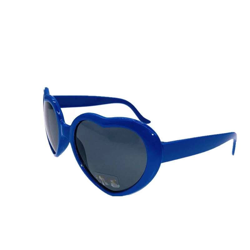 2.SapphireBlue Милые Солнцезащитные очки в форме сердца, женские модные уличные очки для путешествий, Ретро стиль, индивидуальное платье с очками, UV400 lentes de sol - Цвет линз: 2.SapphireBlue