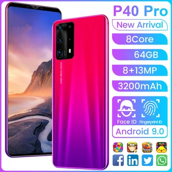 

5.8 Inch Newest P40 Pro Global Version 4G Cheap Smartphone Undefined Full Large-screen Cell Phone Free Shipping Snapdragon 855