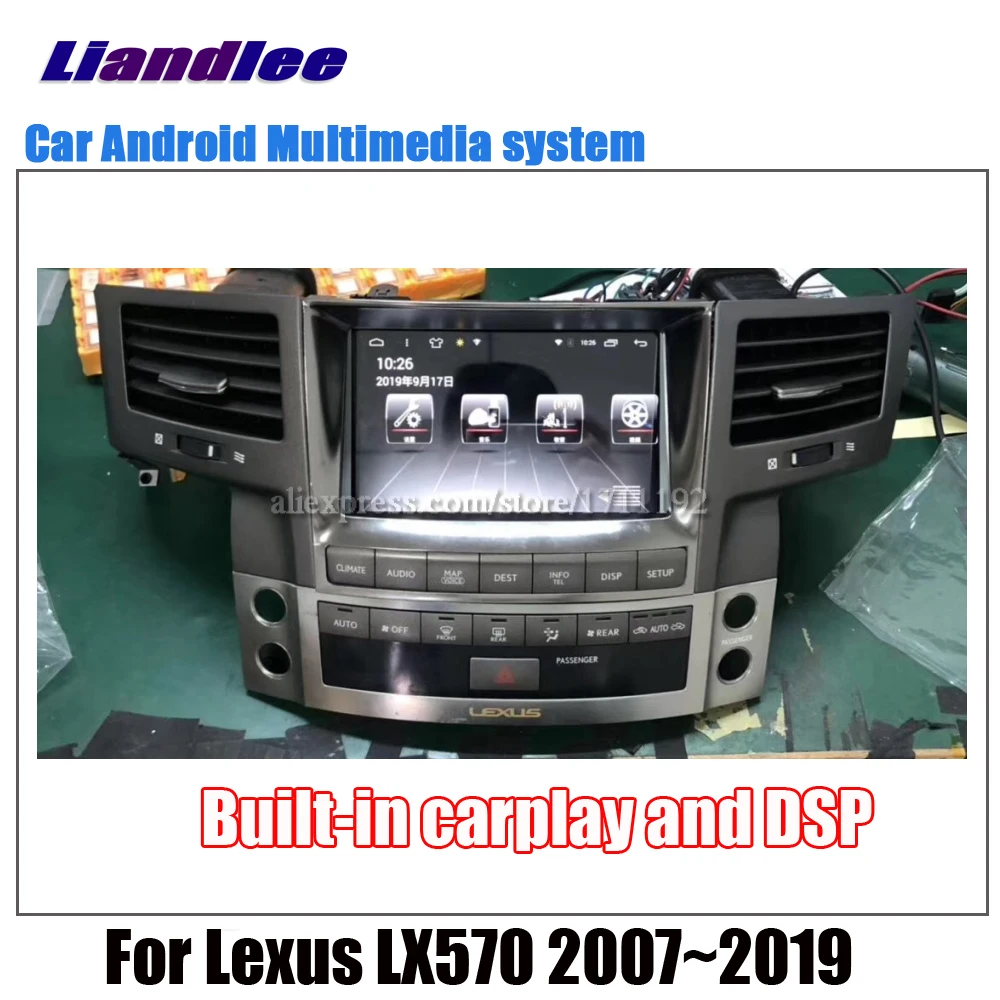 Liandlee 8 дюймов Android 8,1 для Lexus LX570 2007~ обоих концах для подключения внешних устройств к автомобильной Экран Carplay DSP BT gps-навигатор карта медиа