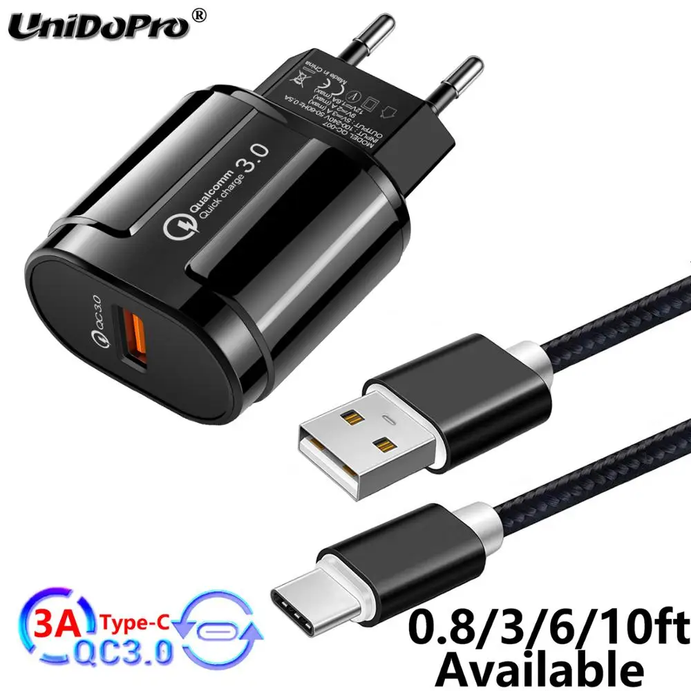 0 8 3 6 10 футов USB Type C кабель QC AC EU зарядное устройство для OnePlus 7 Pro 6T 5T UMiDiGi X Power F1 Play Z1 Z2