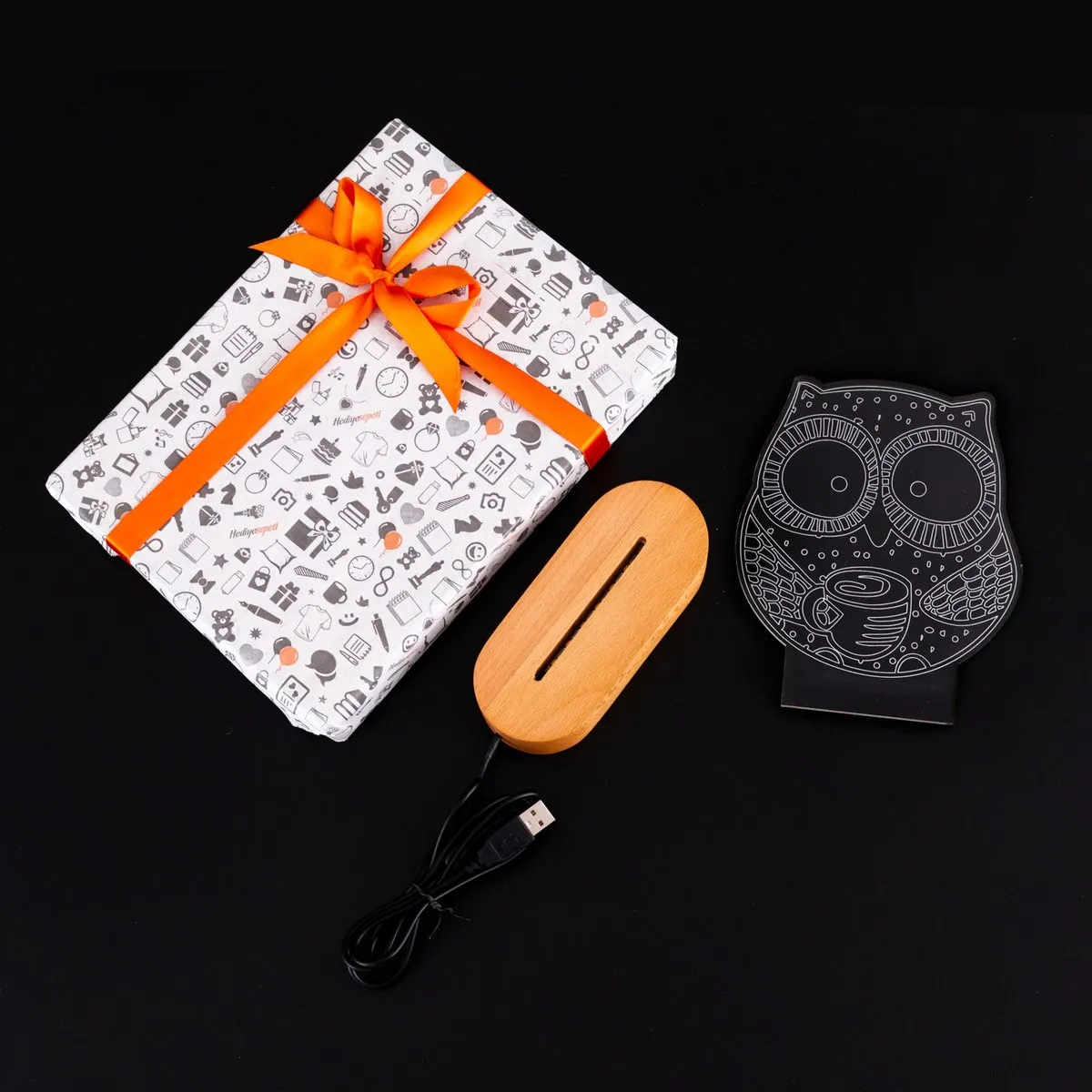 3D Led Lamp With Ethnic Owl Design Decoration Home And Office Decor Gift