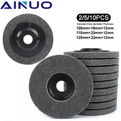 Roue de polissage en Fiber de Nylon, disque abrasif Non tissé de 4 à 5 ", 100mm, 115mm, 125mm, pour le métal 