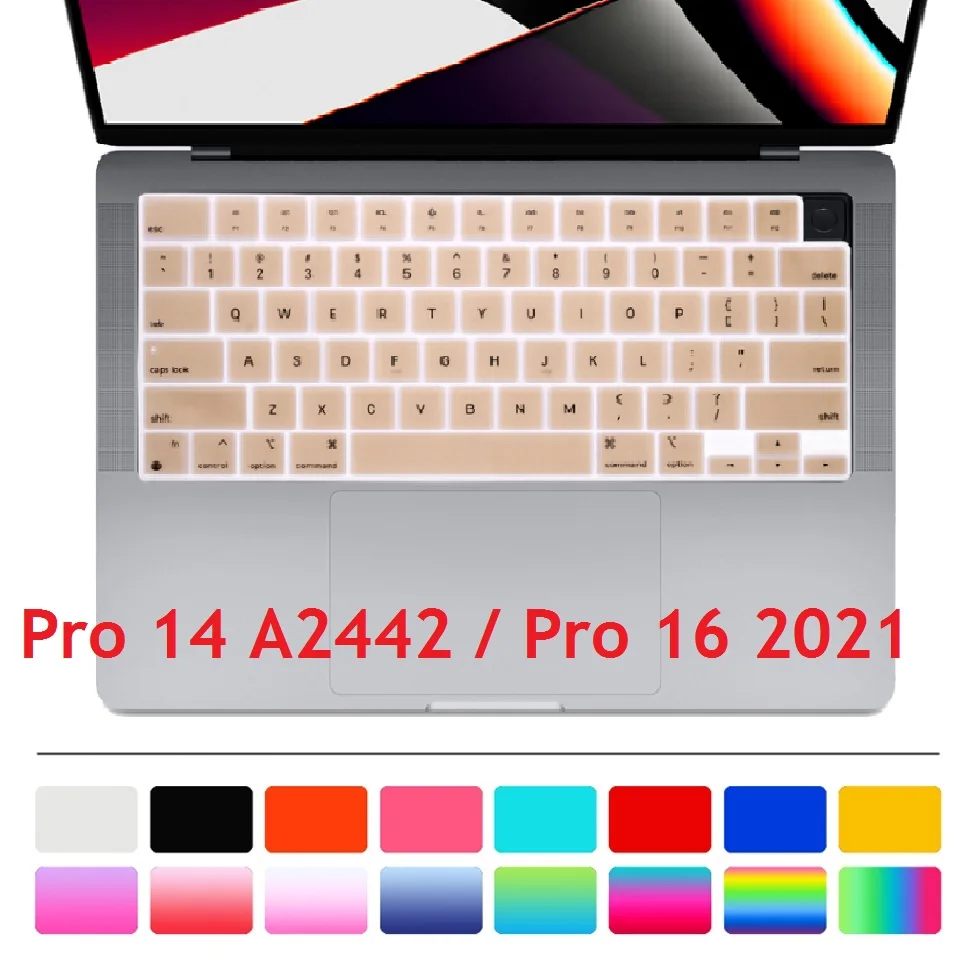 Cover Layout Inglese Per Macbook Pro 14 2021 M1 A2442 Pro 16 2021 M1 Max A2485 Us Cover Tastiera Per Macbook Pro 14 Pro 16 Skin