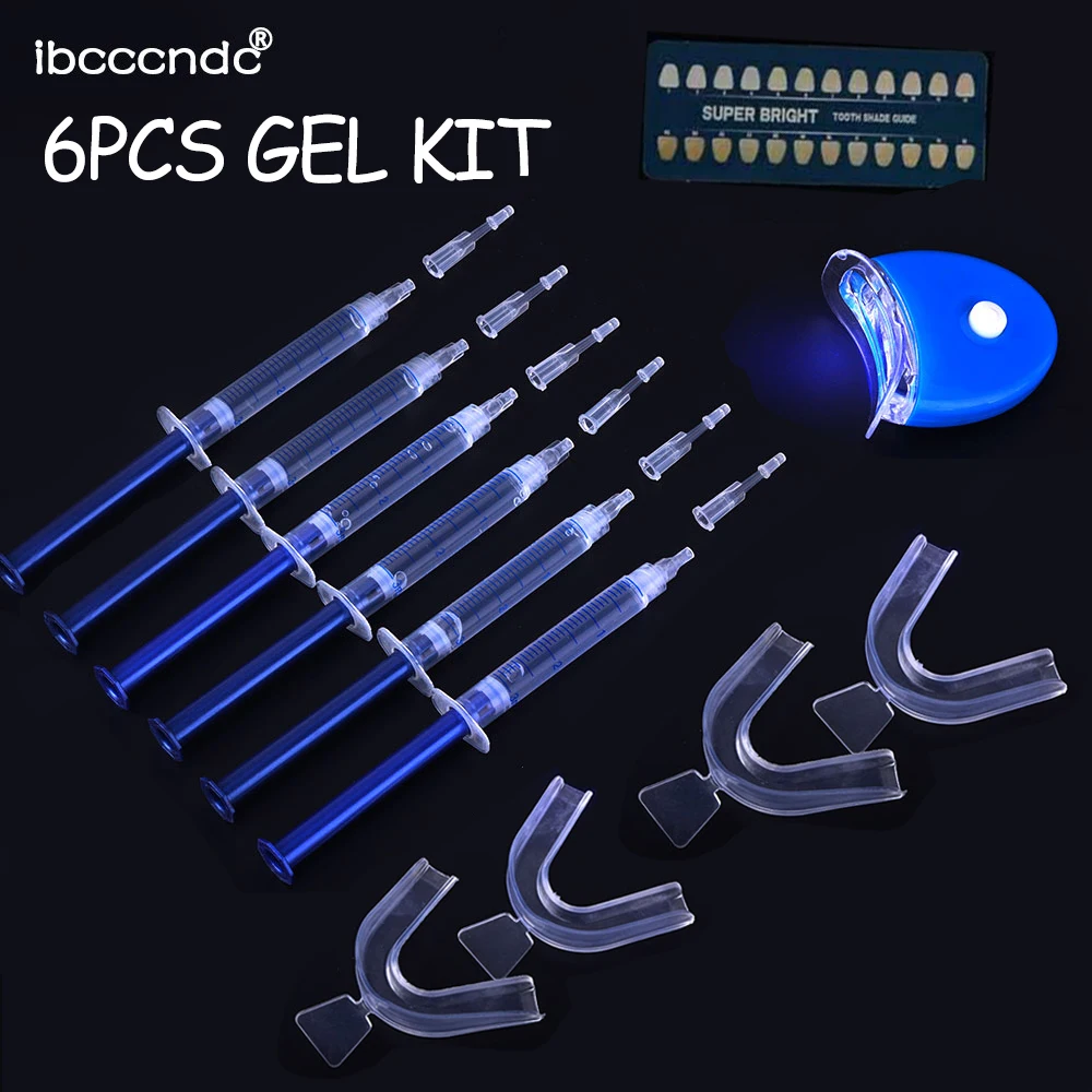 6Pcs Gel Kit01 Отбеливание зубов 44% Перекись Отбеливание зубов Системы пероральный гель комплект отбеливатель зубов стоматологическое оборудование профессиональный 10/6/5/3 предмета в комплекте - Цвет: 6Pcs Gel Kit01