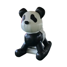 3 м гигантский надувной панда игрушки езды качели воздуха уплотненный водо играть Teeterboard для верховой езды животных Лошадь-качалка для парка развлечений