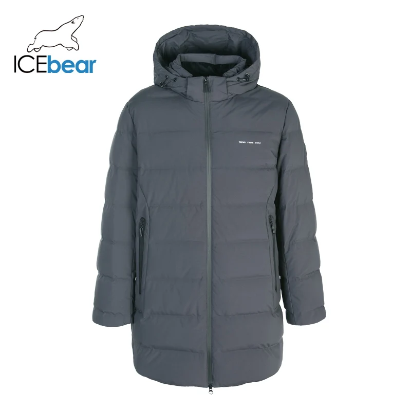 ICEbear брендовый мужской пуховик Повседневная модная зимняя куртка для мужчин пальто с капюшоном брендовая мужская одежда YT8117140