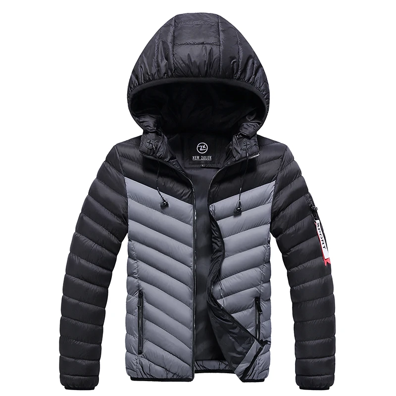 Зимнее Мужское пальто в стиле пэчворк, Повседневная парка с капюшоном, куртка Homme, приталенные куртки, уличная одежда, пальто, спортивная мода, winterjas heren - Цвет: HQ993 Grey