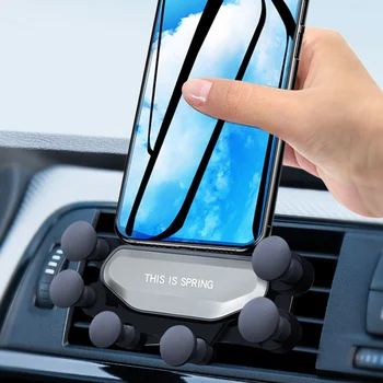 

Universal Car Mobile Phone Gravity Bracket Outlet Clip Phone Holder 360 Degree With Spring For Phone GPS