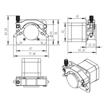 0,5-13 мл/мин. перистальтический насос шаговый двигатель самовсасывающий вязкий насос жидкий насос бесшумный автоматический циркуляционный насос
