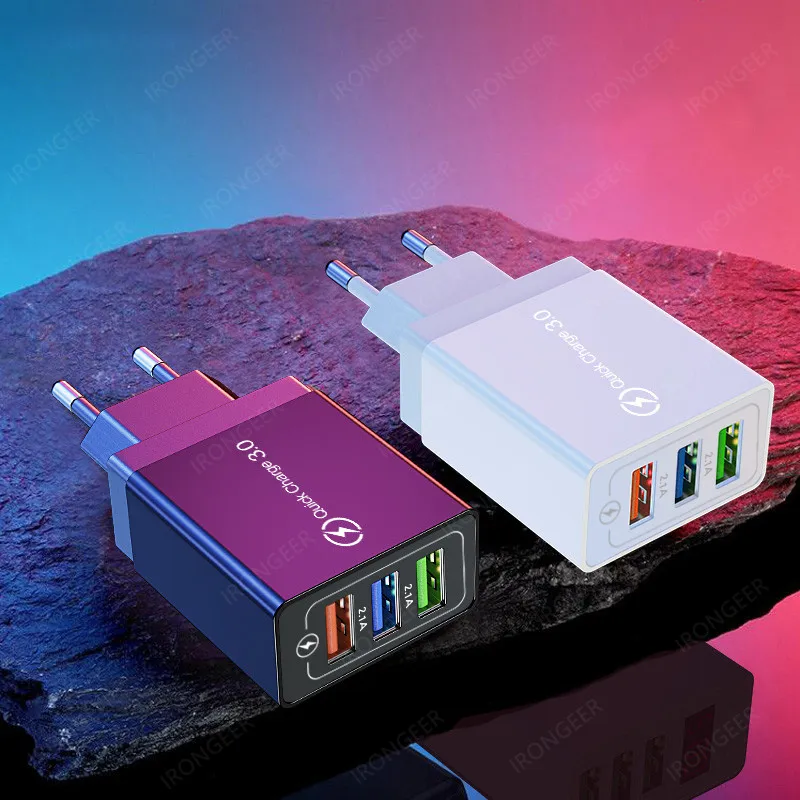 Универсальное быстрое зарядное устройство USB для iPhone быстрая зарядка 3 0 4 порта
