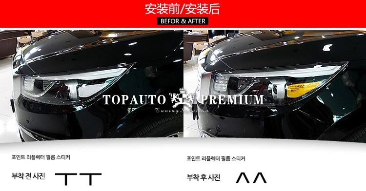 Для KIA Sorento- Наклейка на фару Sorento внешняя наклейка модификации 2шт