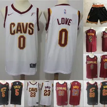 A+++ качественные мужские шорты для взрослых#23 LeBron James 0 Kevin Love 5 JR Smith 2 Collin Sexton Jersey Cleveland