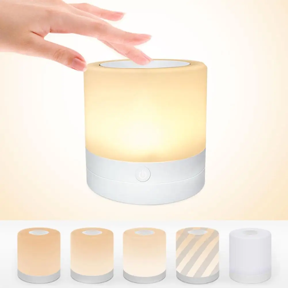 

Rechargeable Smart LED Touch Control Night Light Induction Dimmer Intelligent Bedside Portable Lamp Dimmable 7color LED Light