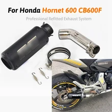 Выхлопная труба мотоцикла Модифицированная средняя связь трубы глушитель скольжения для Honda вариации Hornet 600 CB600F для CB600 дБ Kille