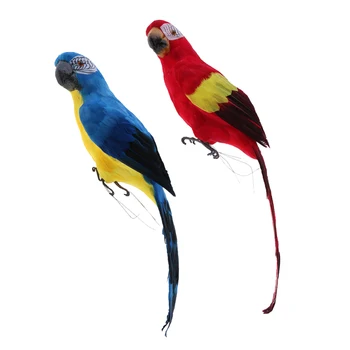 

2pcs Realistic Parrot Bird Artificial Feather Outdoor Garden Tree Decor