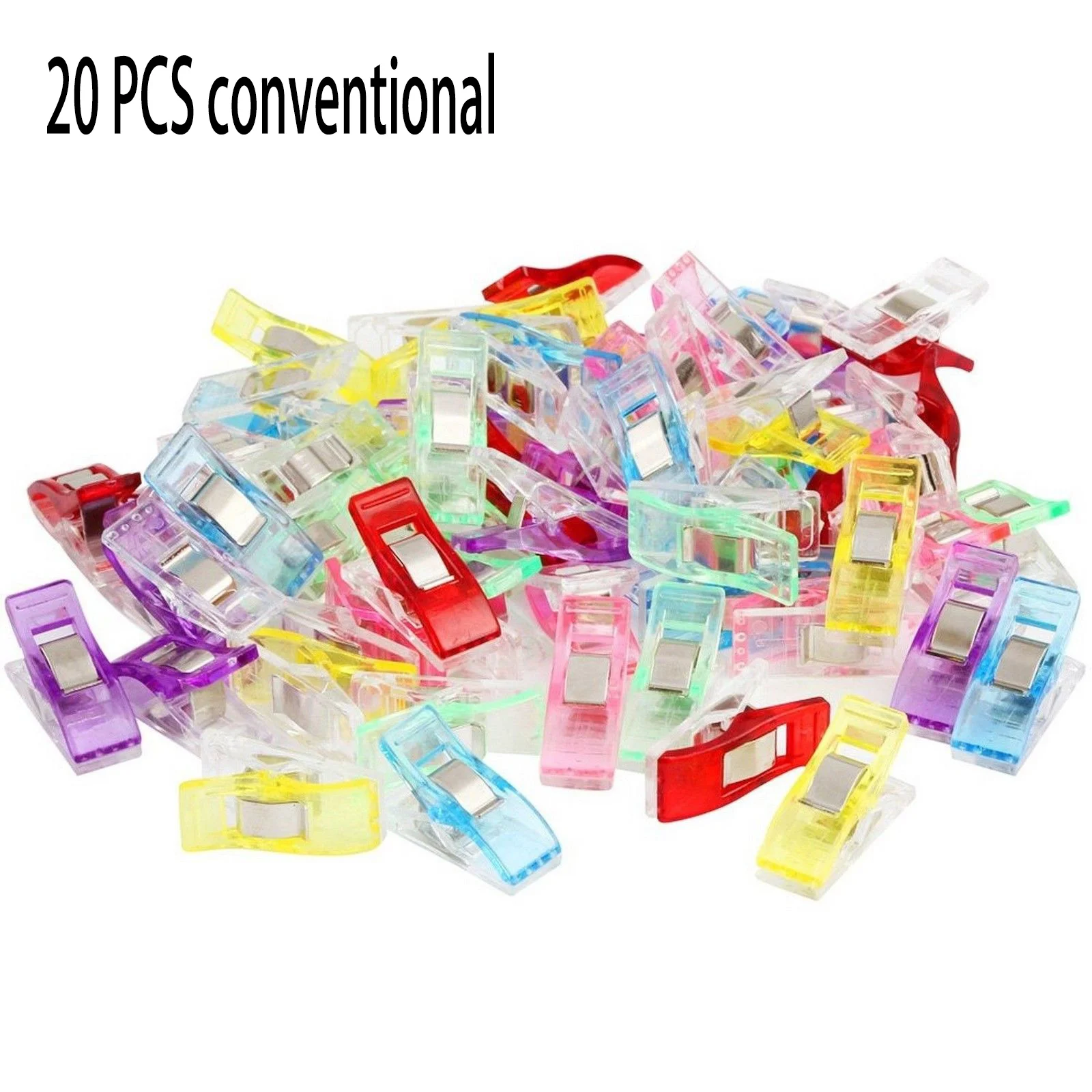 

20/50/100PCS Clover Clips Random Color for Crafts Quilting Sewing Knitting Crochet Plastic cloth clip