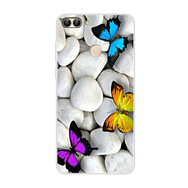 Для huawei P умный чехол бампер 5,6" для huawei P чехол для смартфона TPU черный мягкий силиконовый чехол FIG-LX1 задняя крышка цветы - Цвет: Армейский зеленый