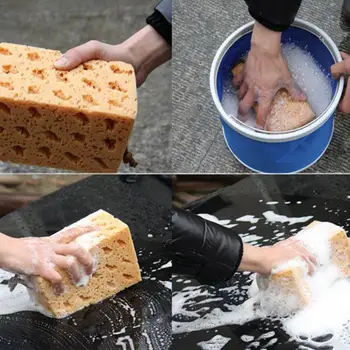 

Coral Car Washer Sponge Pad Car Detailing Cleaning Detail Polish Sponge Block Honeycomb Car Cleaning Cloth for Car Accessries