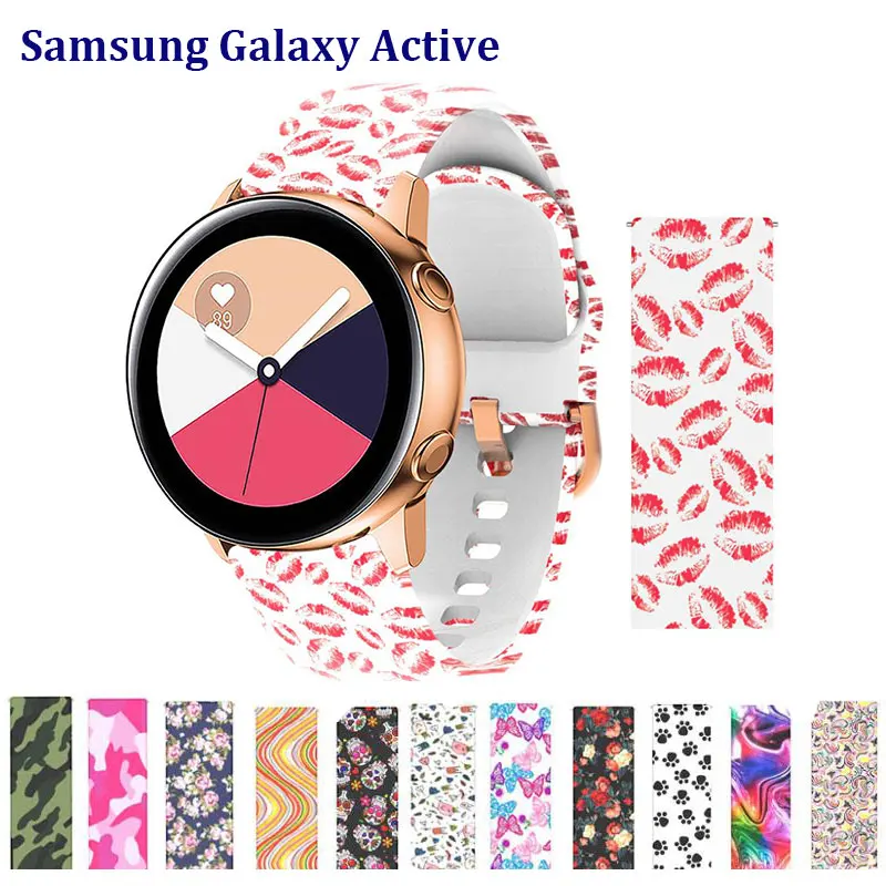 Для samsung Galaxy Активный силиконовый ремешок для часов Galaxy 42 Band 20 мм s2 Band Amazfit Bip Youth/gear Sport/Garmin vivoactive 3