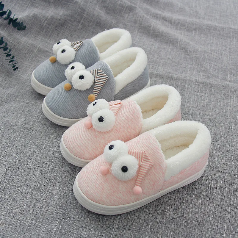 

Cotton Slippers Women's Winter Spring And Autumn Household Thick Bottomed Pregnant Women Cute Indoor Anti-slip Production Matern