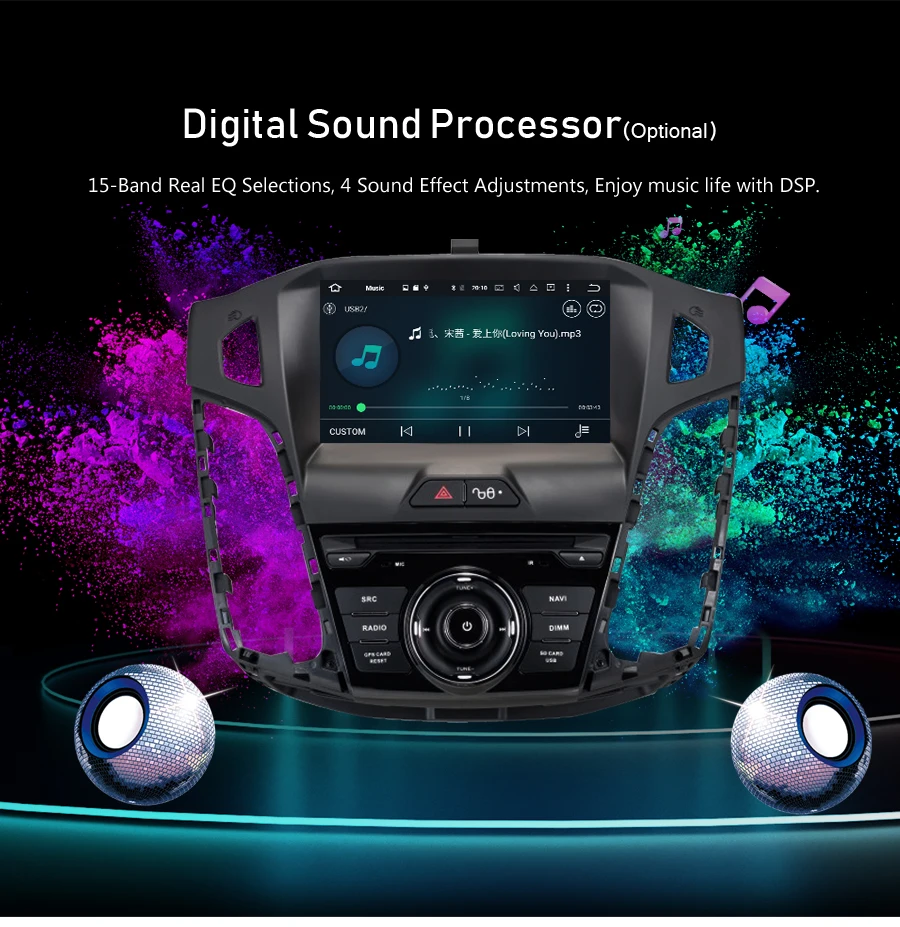 Flash Deal Android 9.0 Car Radio DVD Player For Ford Focus 2011 2012 2013 2014 Audio GPS Multimedia Navigation WIFI Bluetooth Video Stereo 7