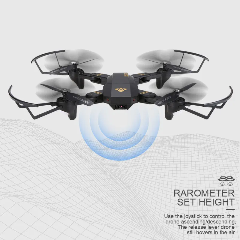Квадрокоптер Visuo XS809W XS809HW складной мини Дрон для селфи с Wi Fi камерой 0 3 МП/2 МП
