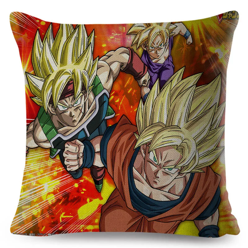 13 Красочная японская аниме Dragon Ball наволочка для дивана мультяшное украшение для дома Сон Гоку льняная наволочка 45*45 см наволочка - Цвет: 13