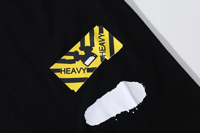 19SS OFF-WHITE OW Лето Новые брызги дудлы Тигр улица хип хоп Хлопок Свободные Пары Мужская футболка с коротким рукавом